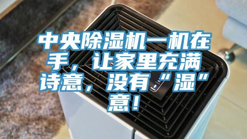 中央除濕機(jī)一機(jī)在手，讓家里充滿詩(shī)意，沒(méi)有“濕”意！