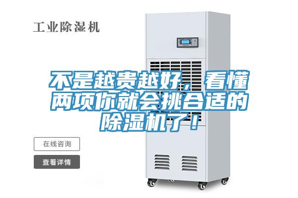 不是越貴越好，看懂兩項你就會挑合適的除濕機了！