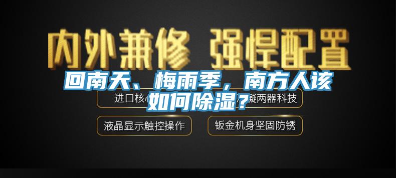 回南天、梅雨季，南方人該如何除濕？