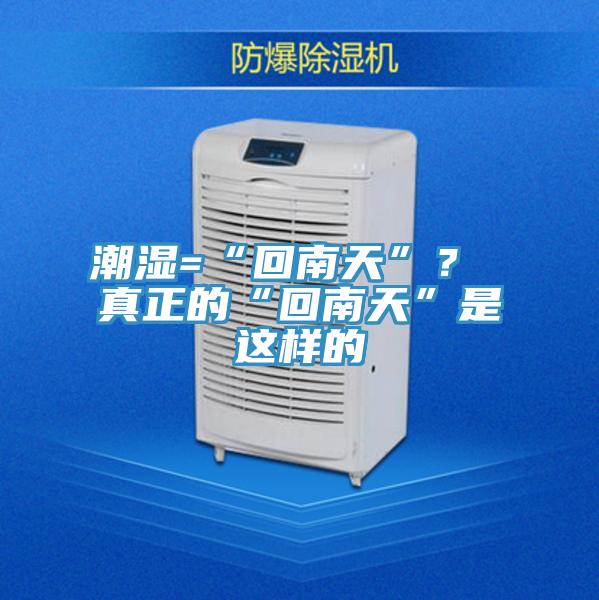 潮濕=“回南天”？ 真正的“回南天”是這樣的