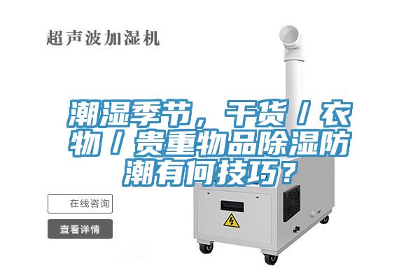 潮濕季節(jié)，干貨／衣物／貴重物品除濕防潮有何技巧？