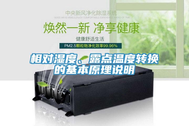 相對濕度、露點溫度轉(zhuǎn)換的基本原理說明