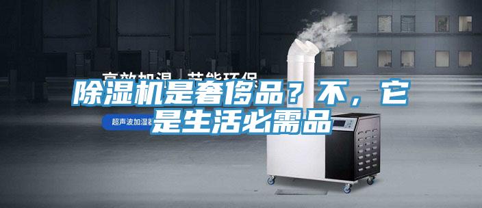 除濕機是奢侈品？不，它是生活必需品