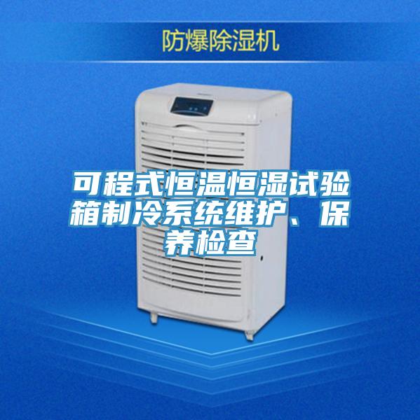 可程式恒溫恒濕試驗(yàn)箱制冷系統(tǒng)維護(hù)、保養(yǎng)檢查