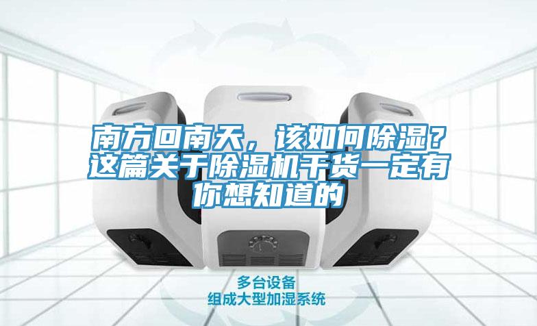 南方回南天，該如何除濕？這篇關(guān)于除濕機干貨一定有你想知道的