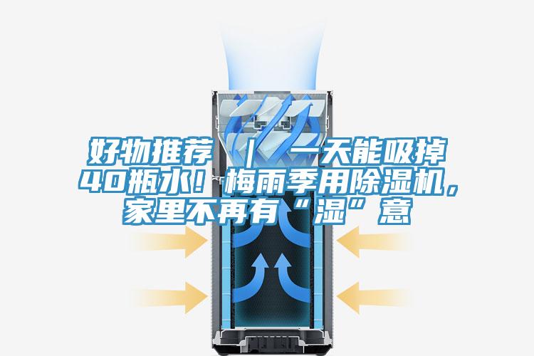 好物推薦 ｜ 一天能吸掉40瓶水！梅雨季用除濕機，家里不再有“濕”意