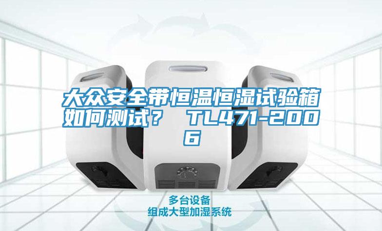 大眾安全帶恒溫恒濕試驗(yàn)箱如何測試？ TL471-2006