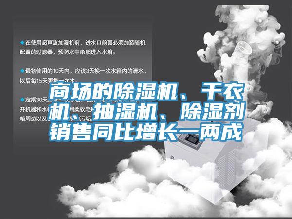 商場的除濕機、干衣機、抽濕機、除濕劑銷售同比增長一兩成