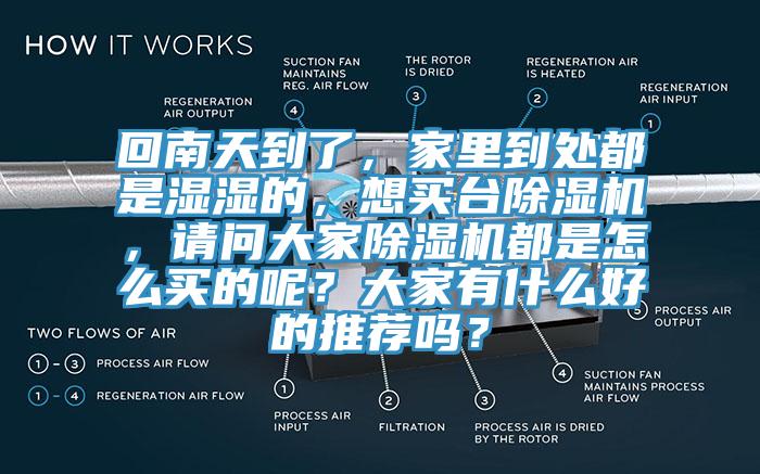 回南天到了，家里到處都是濕濕的，想買臺(tái)除濕機(jī)，請(qǐng)問(wèn)大家除濕機(jī)都是怎么買的呢？大家有什么好的推薦嗎？