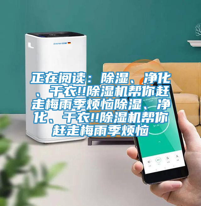 正在閱讀：除濕、凈化、干衣!!除濕機幫你趕走梅雨季煩惱除濕、凈化、干衣!!除濕機幫你趕走梅雨季煩惱