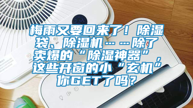 梅雨又要回來了！除濕袋、除濕機(jī)……除了賣爆的“除濕神器”，這些開窗的小“玄機(jī)”你GET了嗎？