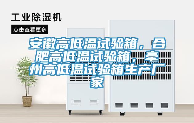 安徽高低溫試驗箱，合肥高低溫試驗箱，毫州高低溫試驗箱生產(chǎn)廠家