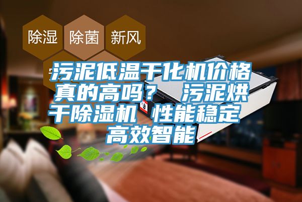 污泥低溫干化機(jī)價格真的高嗎？ 污泥烘干除濕機(jī) 性能穩(wěn)定 高效智能