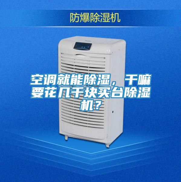 空調(diào)就能除濕，干嘛要花幾千塊買臺(tái)除濕機(jī)？