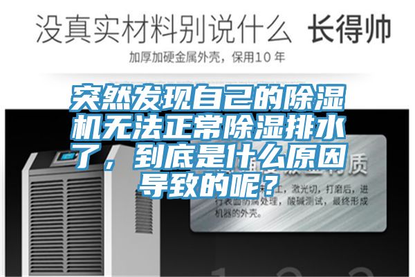 突然發(fā)現(xiàn)自己的除濕機(jī)無法正常除濕排水了，到底是什么原因?qū)е碌哪兀?></div>
								<div   id=