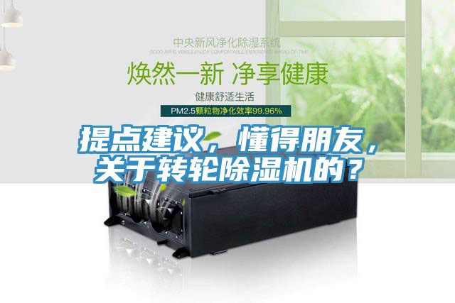 提點(diǎn)建議，懂得朋友，關(guān)于轉(zhuǎn)輪除濕機(jī)的？