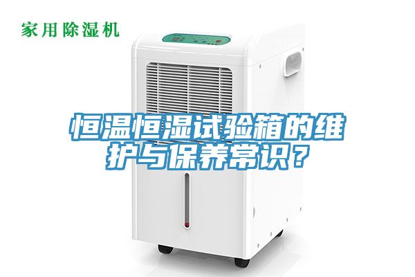 恒溫恒濕試驗箱的維護與保養(yǎng)常識？