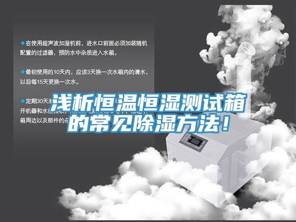 淺析恒溫恒濕測(cè)試箱的常見(jiàn)除濕方法！
