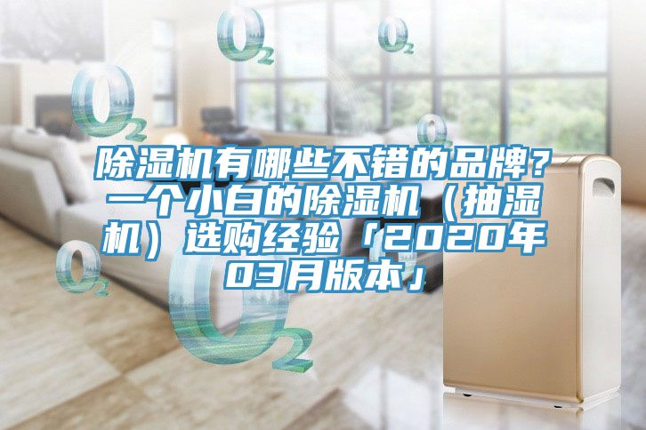 除濕機(jī)有哪些不錯(cuò)的品牌？一個(gè)小白的除濕機(jī)（抽濕機(jī)）選購經(jīng)驗(yàn)「2020年03月版本」