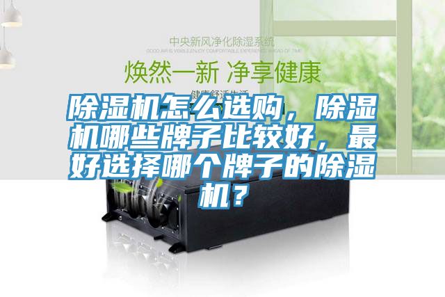 除濕機怎么選購，除濕機哪些牌子比較好，最好選擇哪個牌子的除濕機？